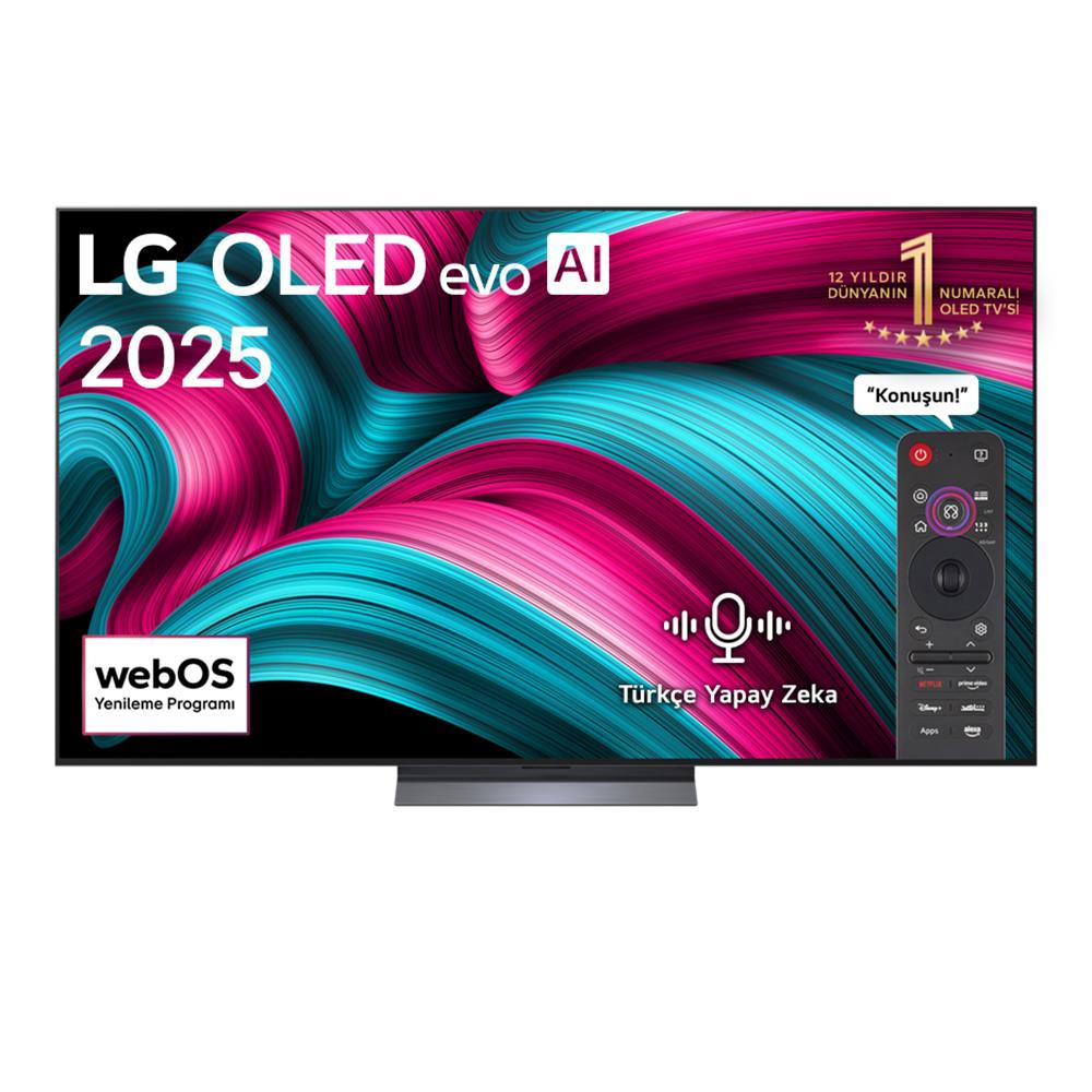LG OLEDC54 65 inç 165 cm 4K OLED evo Smart TV AI Sihirli Kumanda webOS25,Uydulu